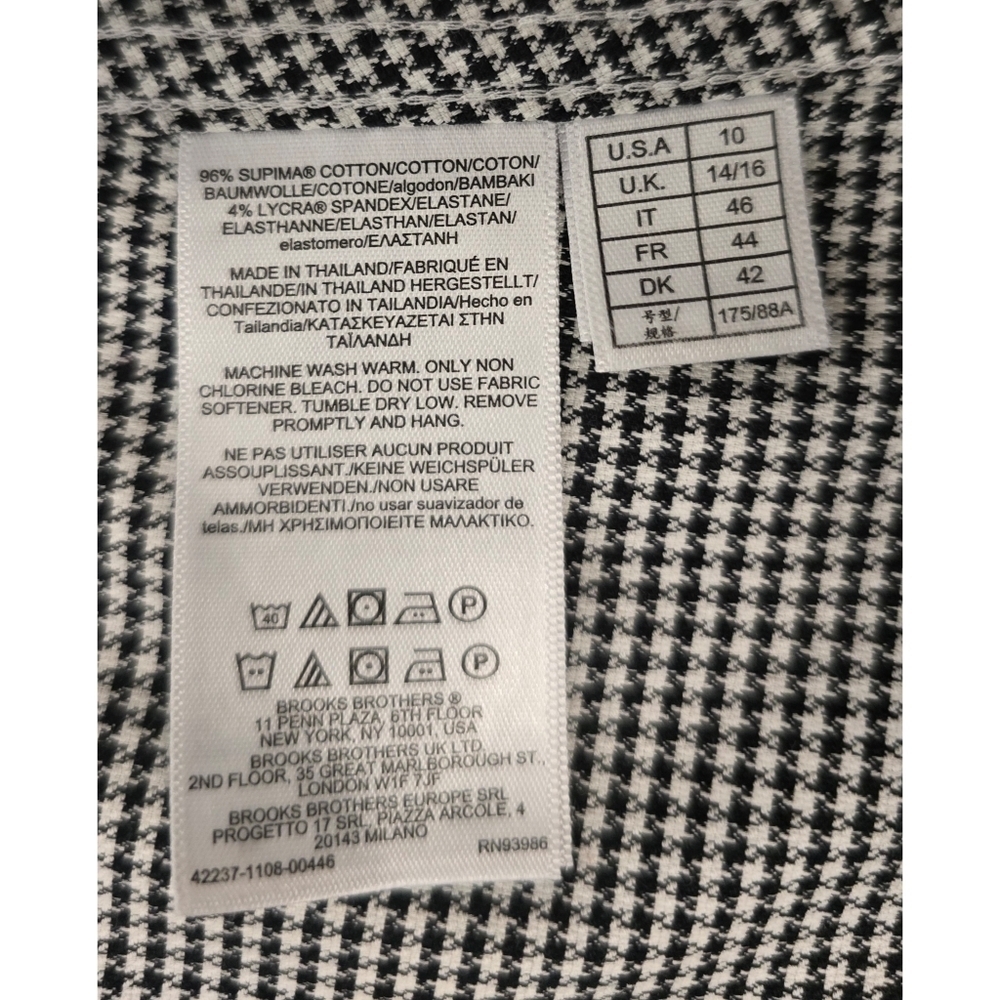 Brooks Brothers Women’s 6 Ruffle-Collar Stretch Supima Cotton Shirt Size 10 - Picture 9 of 9